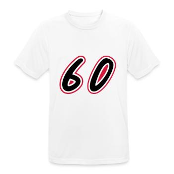60 Number Symbol - Men's Breathable T-Shirt - white - Front - AI Model Male 185 dark (185cm)