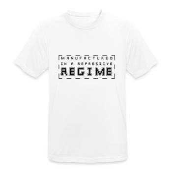 Manufactured is a repressive regime - Men's Breathable T-Shirt - white - Front - AI Model Male 185 dark (185cm)