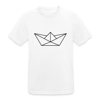 bateau en papier - T-shirt respirant Homme - blanc - Devant - AI Model Male 185 dark (185cm)