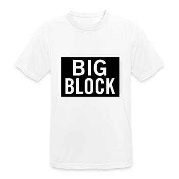 Big Block - Men's Breathable T-Shirt - white - Front - AI Model Male 185 dark (185cm)