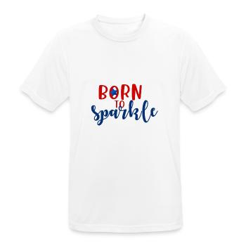 born to sparkle 4th of july america - Men's Breathable T-Shirt - white - Front - AI Model Male 185 dark (185cm)