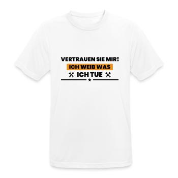 Handwerker Handyman Handwerk Werkzeug Baustelle - Männer T-Shirt atmungsaktiv - Weiß - Vorne - AI Model Male 185 dark (185cm)