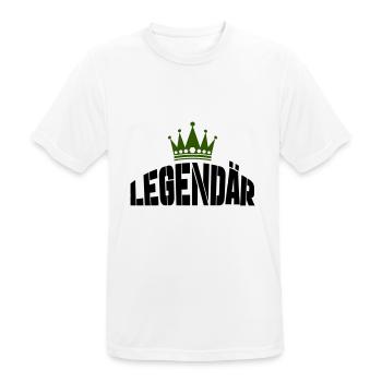 legendär - Männer T-Shirt atmungsaktiv - Weiß - Vorne - AI Model Male 185 dark (185cm)
