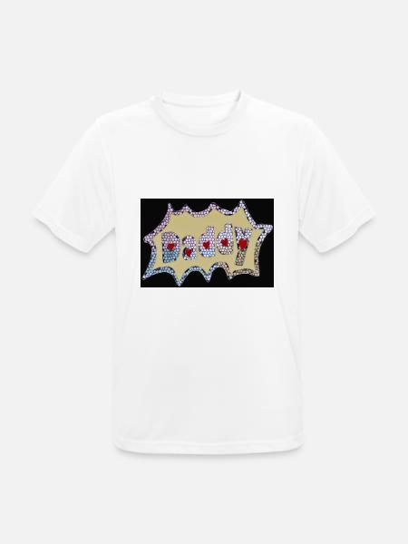 Herzddy - Männer T-Shirt atmungsaktiv - Weiß