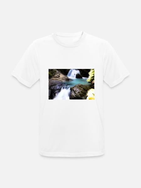 Keiner Wasserfall - Männer T-Shirt atmungsaktiv - Weiß