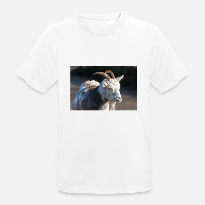 Zwergziege oder Zwergziege - Männer T-Shirt atmungsaktiv - Weiß
