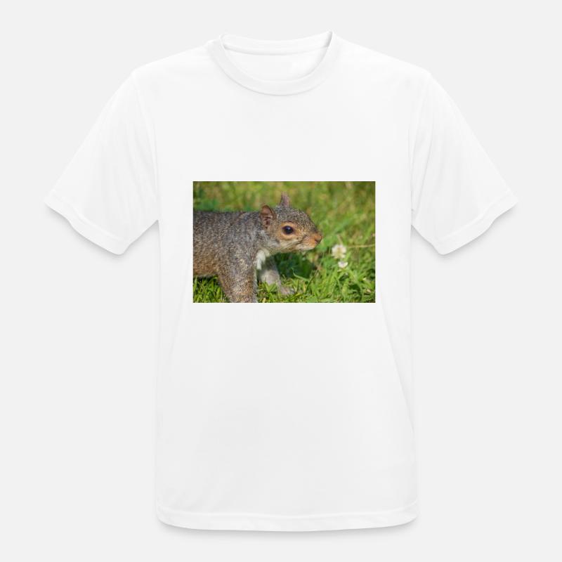 Grey squirrel Grauhörnchen Sciurus carolinensis - Men's Breathable T-Shirt - white