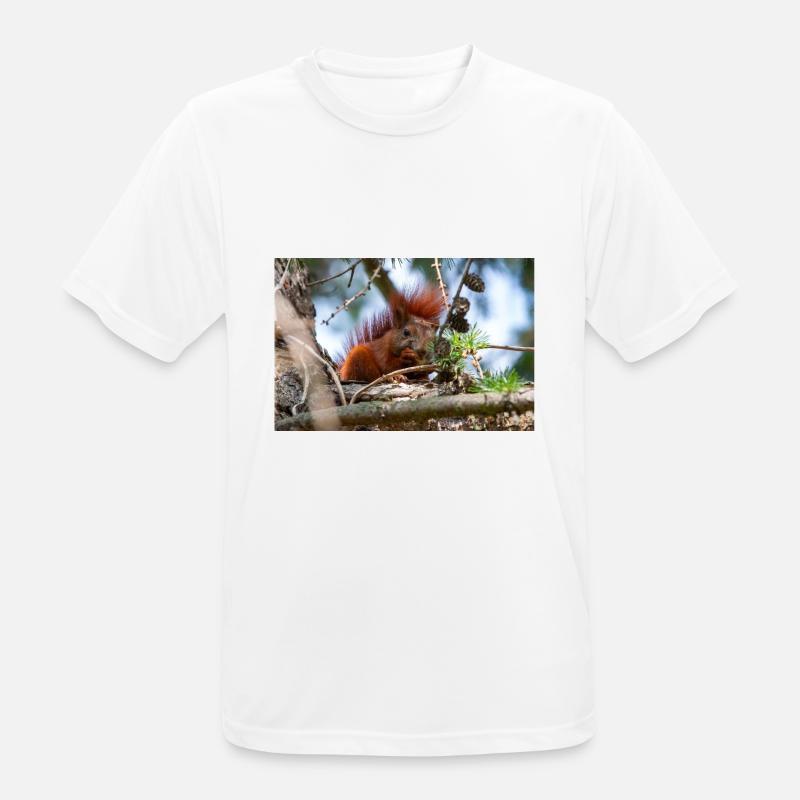 squirrel (in german Eichhörnchen) Sciurus - Men's Breathable T-Shirt - white