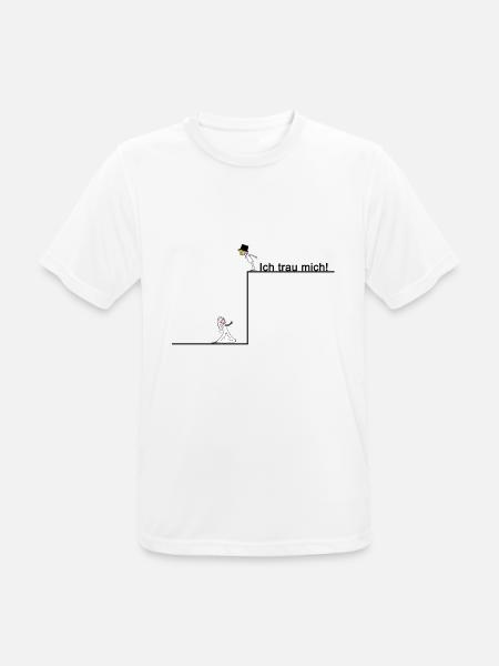 Ich traue mich - Männer T-Shirt atmungsaktiv - Weiß