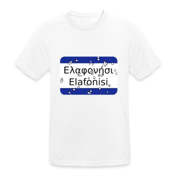 mg elafonisi - Männer T-Shirt atmungsaktiv - Weiß - Vorne - AI Model Male 185 dark (185cm)