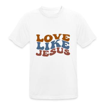 Love Like Jesus - Männer T-Shirt atmungsaktiv - Weiß - Vorne - AI Model Male 185 dark (185cm)