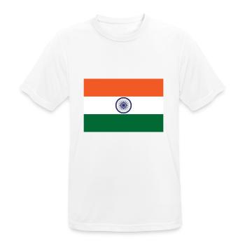 India - Men's Breathable T-Shirt - white - Front - AI Model Male 185 dark (185cm)
