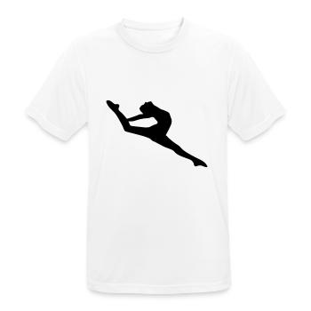 Danseuse de ballet vecteur Silhouette - T-shirt respirant Homme - blanc - Devant - AI Model Male 185 dark (185cm)