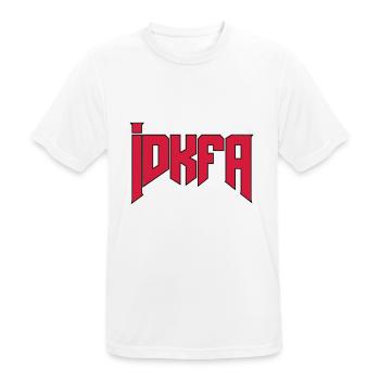Doom Cheat-Code "idkfa" - Männer T-Shirt atmungsaktiv - Weiß - Vorne - AI Model Male 185 dark (185cm)