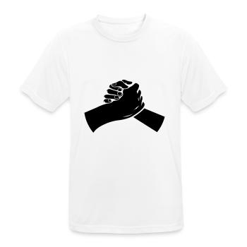 hands 01 - Men's Breathable T-Shirt - white - Front - AI Model Male 185 dark (185cm)