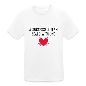 team - Men's Breathable T-Shirt - white - Front - AI Model Male 185 dark (185cm)
