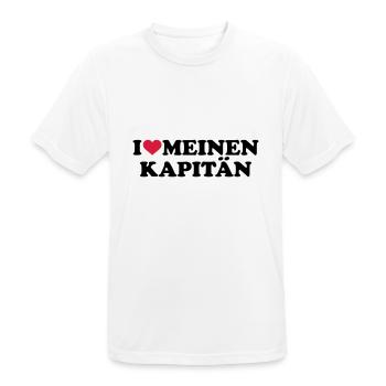 Kapitän - Männer T-Shirt atmungsaktiv - Weiß - Vorne - AI Model Male 185 dark (185cm)