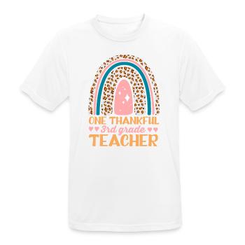 Un design d’enseignant reconnaissant pour la 3ème année - T-shirt respirant Homme - blanc - Devant - AI Model Male 185 dark (185cm)