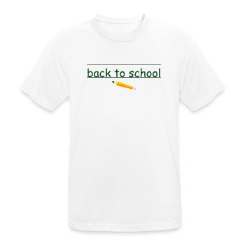 Schule - Männer T-Shirt atmungsaktiv - Weiß - Vorne - AI Model Male 185 dark (185cm)
