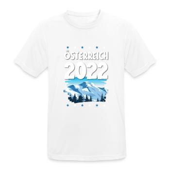 Austria 2022 - Men's Breathable T-Shirt - white - Front - AI Model Male 185 dark (185cm)