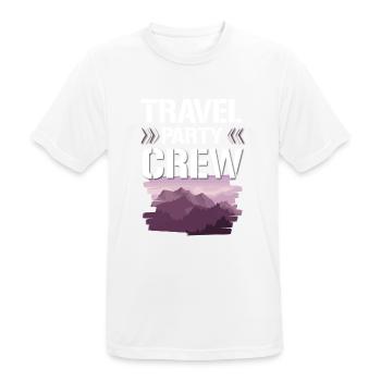 Travel Party Crew - Männer T-Shirt atmungsaktiv - Weiß - Vorne - AI Model Male 185 dark (185cm)