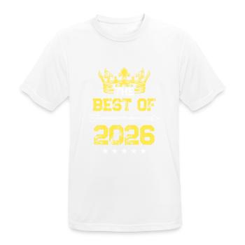 2026 meilleur de l’anniversaire - T-shirt respirant Homme - blanc - Devant - AI Model Male 185 dark (185cm)