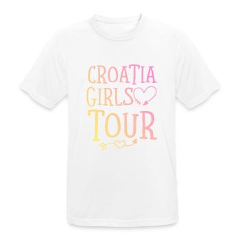 Tournée des filles en Croatie - T-shirt respirant Homme - blanc - Devant - AI Model Male 185 dark (185cm)