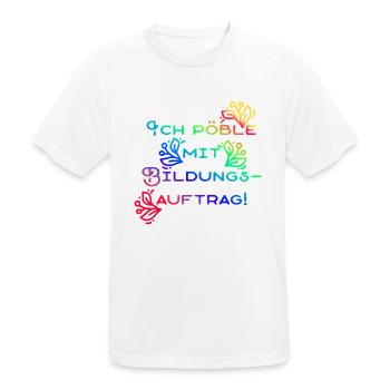 Der blumige Bildungsauftrag - Männer T-Shirt atmungsaktiv - Weiß - Vorne - AI Model Male 185 dark (185cm)