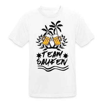 Team Saufen Malle JGA Party Design - Männer T-Shirt atmungsaktiv - Weiß - Vorne - AI Model Male 185 dark (185cm)