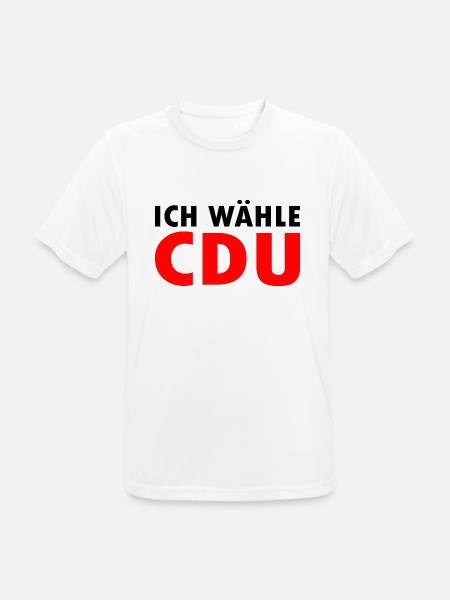 Ich wähle cdu - Männer T-Shirt atmungsaktiv - Weiß