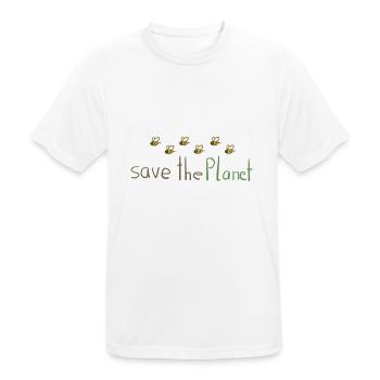 save the planet bees nature conservation climate protection - Men's Breathable T-Shirt - white - Front - AI Model Male 185 dark (185cm)