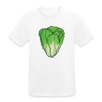 Salatkopf Kopfsalat Gemüse Karneval Kostüm Salat - Männer T-Shirt atmungsaktiv - Weiß - Vorne - AI Model Male 185 dark (185cm)