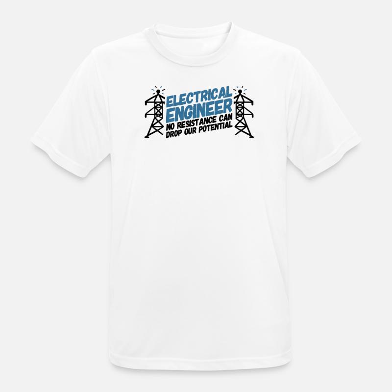 ELECTRICAL ENGINEER: Electrical Engineer Potential - Men's Breathable T-Shirt - white
