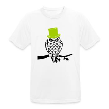 owl sir - Männer T-Shirt atmungsaktiv - Weiß - Vorne - AI Model Male 185 dark (185cm)