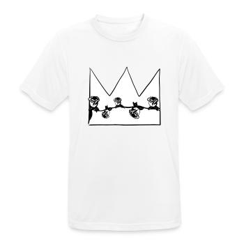 graue krone natur blumen form - Männer T-Shirt atmungsaktiv - Weiß - Vorne - AI Model Male 185 dark (185cm)
