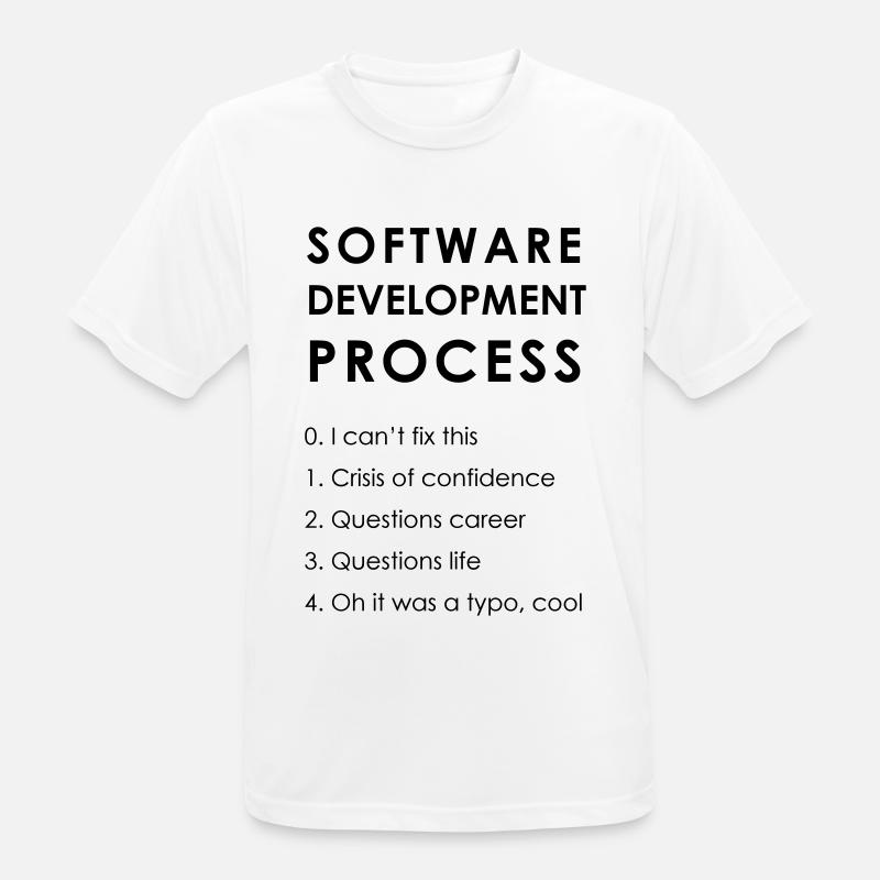 Software Development Process - Men's Breathable T-Shirt - white