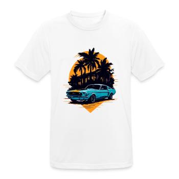 Klassischer Sportwagen - Männer T-Shirt atmungsaktiv - Weiß - Vorne - AI Model Male 185 dark (185cm)