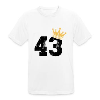 43 Couronne 43e anniversaire 43 ans - T-shirt respirant Homme - blanc - Devant - AI Model Male 185 dark (185cm)