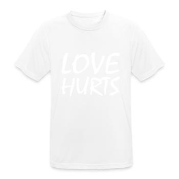 Love hurts - Men's Breathable T-Shirt - white - Front - AI Model Male 185 dark (185cm)