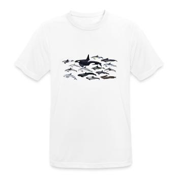 Delphine - Delphine - Dauphins - Delphinidae - Männer T-Shirt atmungsaktiv - Weiß - Vorne - AI Model Male 185 dark (185cm)