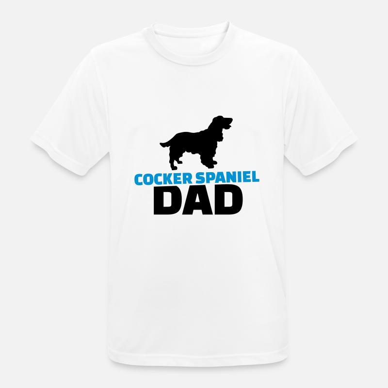 Cocker Spaniel Dad - Men's Breathable T-Shirt - white