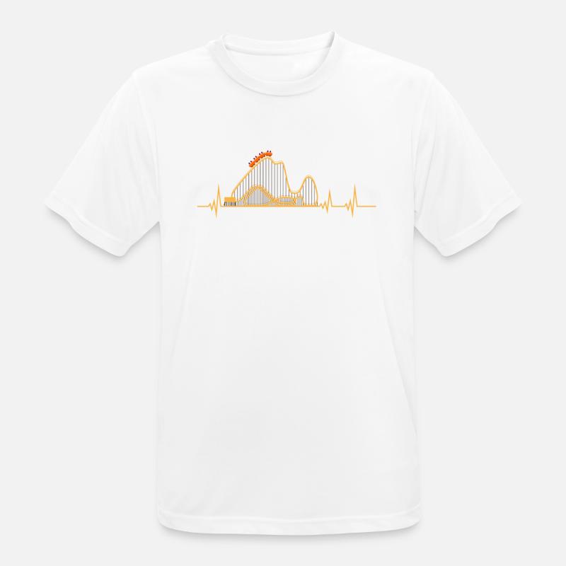 Roller coaster, roller coaster roller coaster park, - Men's Breathable T-Shirt - white