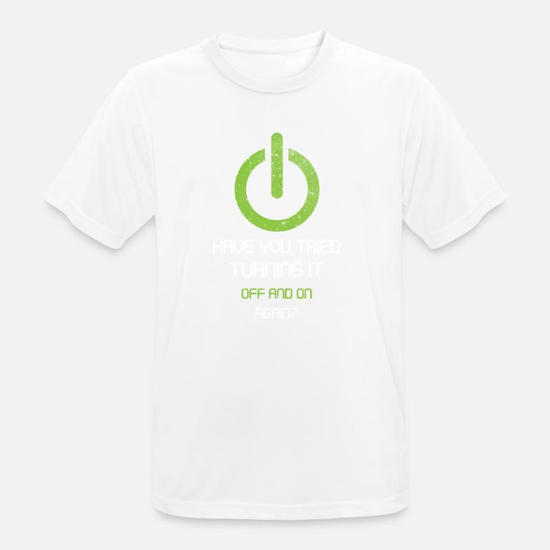 tech, tech desk, developer, - Männer T-Shirt atmungsaktiv - Weiß
