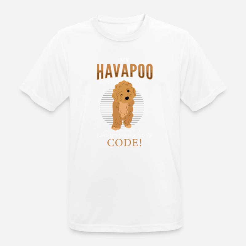 havapoo, havapoo poodle hybrid, havapoo humor, - Men's Breathable T-Shirt - white