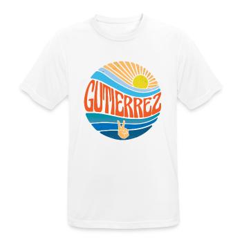 Gutierrez Chemise Vintage Sunset Gutierrez Groovy - T-shirt respirant Homme - blanc - Devant - AI Model Male 185 dark (185cm)