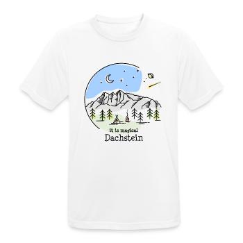 Hoher Dachstein Massiv Ramsau Wanderung Wandern - Männer T-Shirt atmungsaktiv - Weiß - Vorne - AI Model Male 185 dark (185cm)