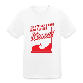 Elektrisch Fährt Man Auf Der Kirmes - Männer T-Shirt atmungsaktiv - Weiß - Vorne - AI Model Male 185 dark (185cm)