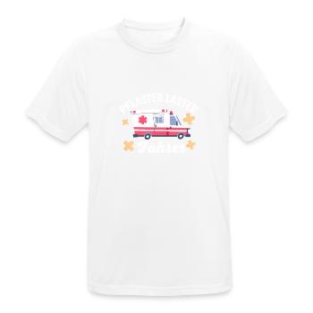 Ich Bin Pflasterlaster Fahrer Sanitöter Geschenk - Männer T-Shirt atmungsaktiv - Weiß - Vorne - AI Model Male 185 dark (185cm)