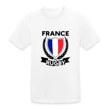 Rugby France Maillot De Rugby Pour les Français France - T-shirt respirant Homme - blanc - Devant - AI Model Male 185 dark (185cm)