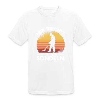J’ai le 1er coup de sondes détecteurs de métaux - T-shirt respirant Homme - blanc - Devant - AI Model Male 185 dark (185cm)